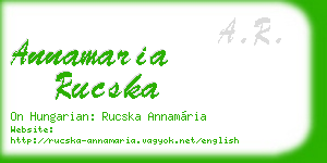 annamaria rucska business card